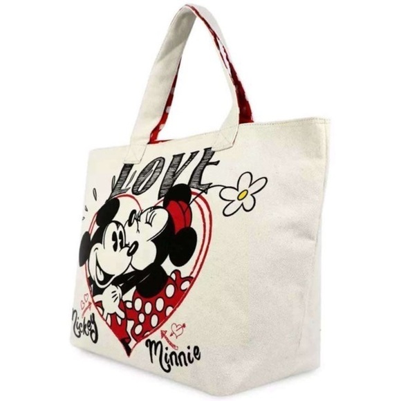 Mickey and Minnie Mouse ''Love'' Canvas Tote - Picture 3 of 7